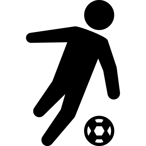 Soccer player motion icon