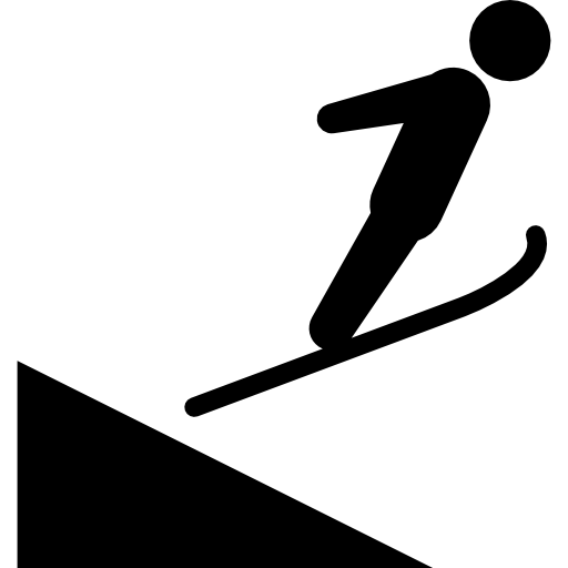 salto en ski icono gratis