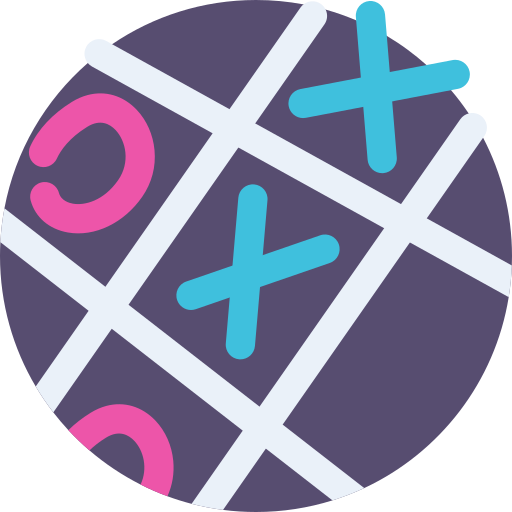 Tic tac toe game icon cartoon style Royalty Free Vector