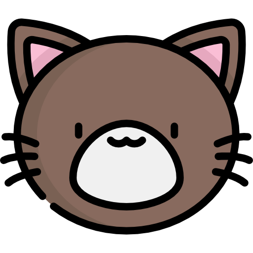 Cat Kawaii Lineal color icon