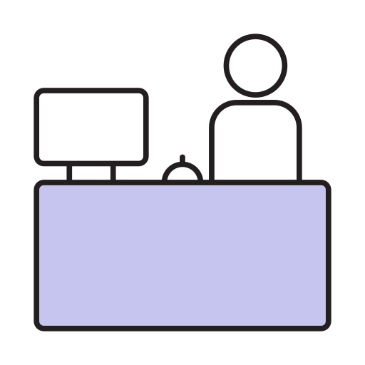 recepcionista icono gratis