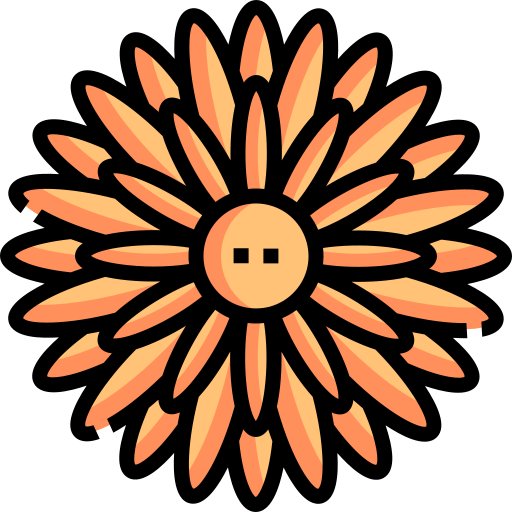 Chrysanthemum Detailed Straight Lineal color icon