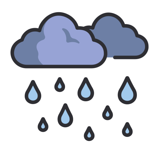 Heavy Rain Icon In Cartoon Style Royalty Free Vector Image, 47% OFF