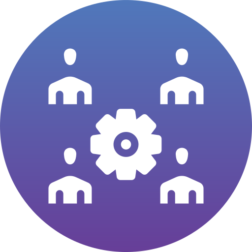 gestión de equipos icono gratis