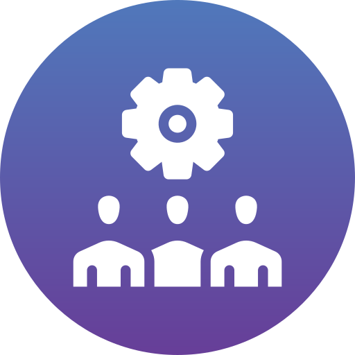 gestión de equipos icono gratis