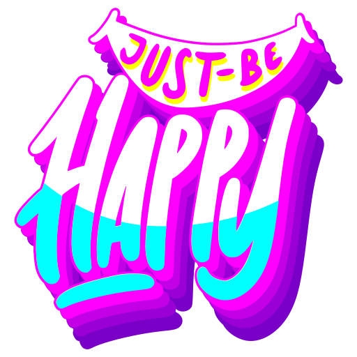 sei einfach glücklich kostenlos Sticker