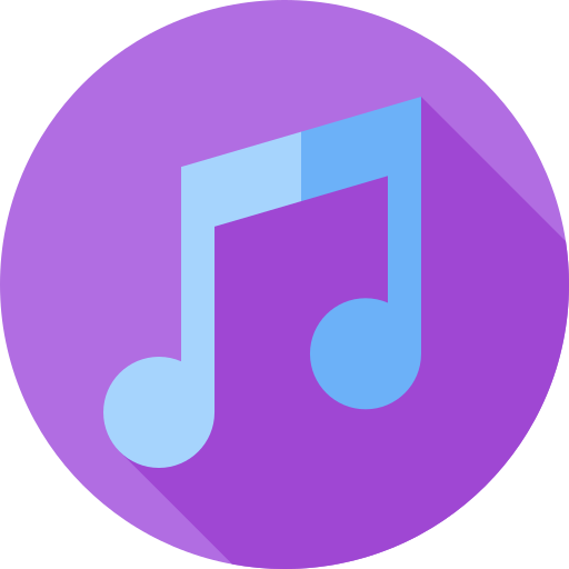 Musical Flat Circular Flat Icon