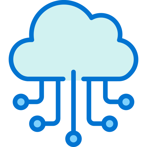 Cloud Computing Generic Blue Icon