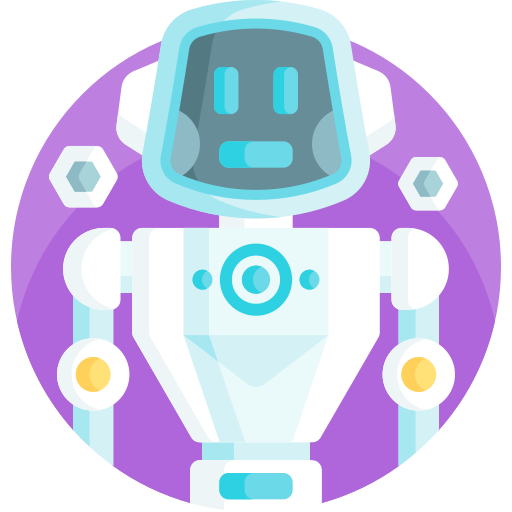 Robot Detailed Flat Circular Flat icon