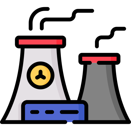 la energía nuclear icono gratis