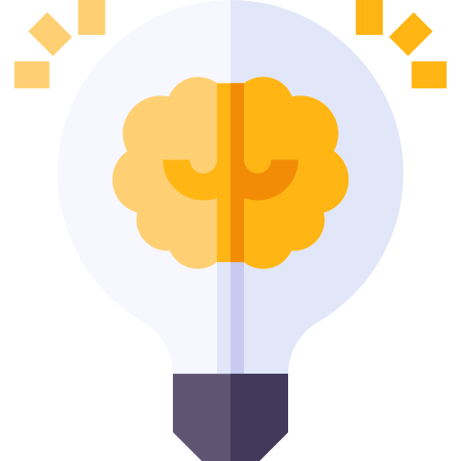 Icono De Cerebro Creativo Basic Straight Flat