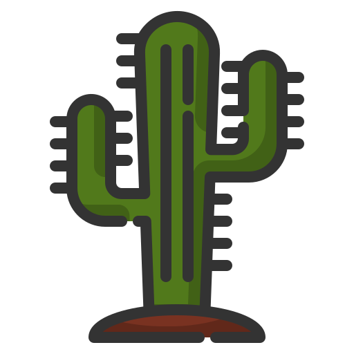 Cactus Clipart Transparent PNG Hd, Cactus Icon Design Illustration