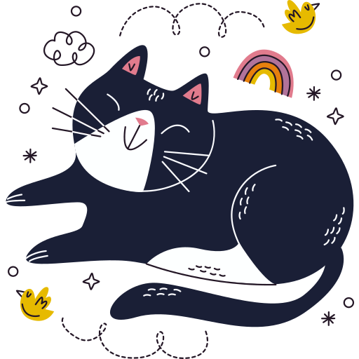 Cat free sticker
