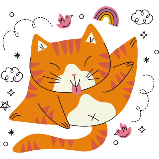 Cat free sticker