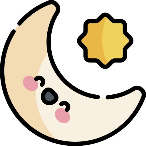 luna creciente icono gratis