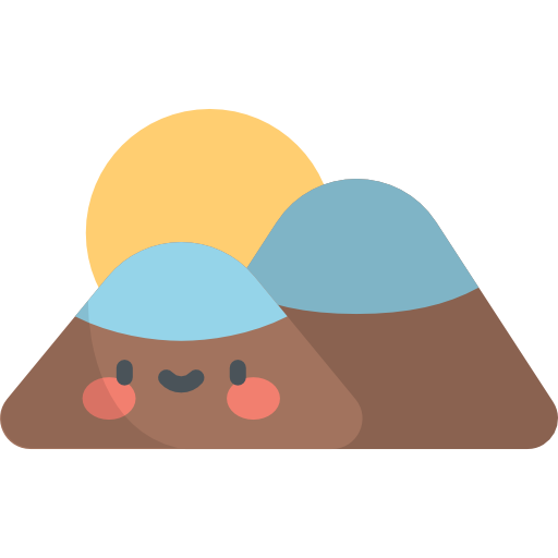 Mountain Kawaii Flat icon