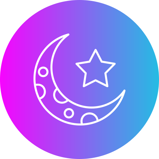 luna creciente icono gratis