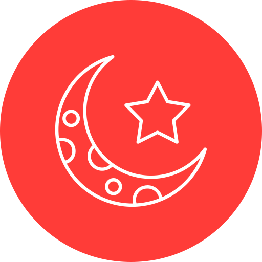 luna creciente icono gratis