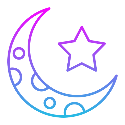 luna creciente icono gratis