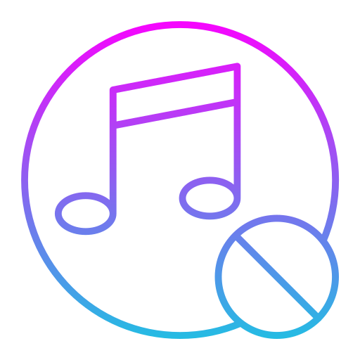 No music Generic Gradient icon