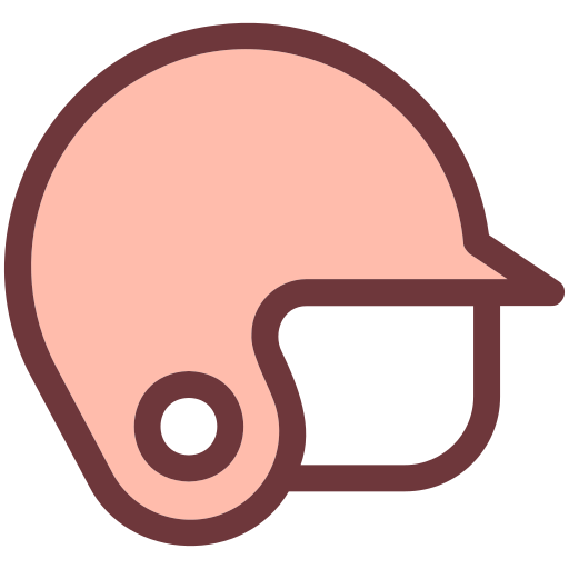 Helmet Generic Outline Color icon