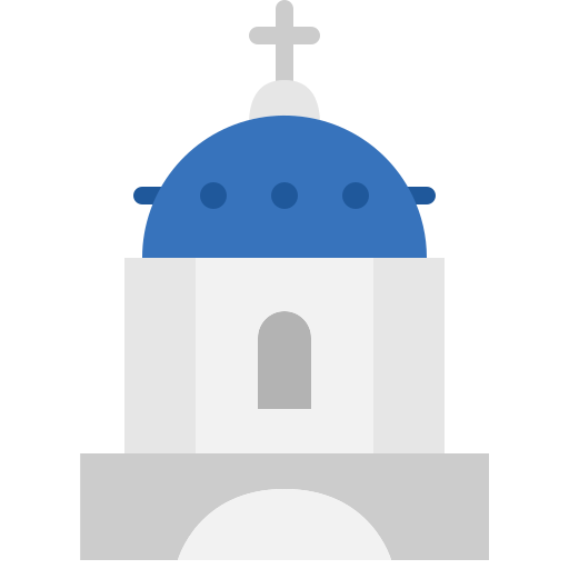 iglesia con cúpula azul icono gratis