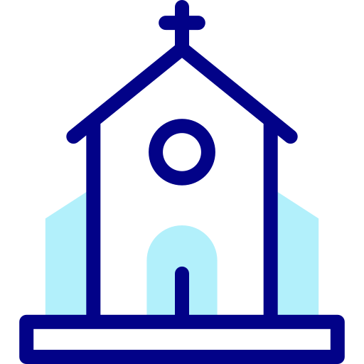 Church Detailed Mixed Lineal color icon