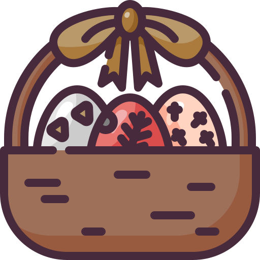 huevos de pascua icono gratis