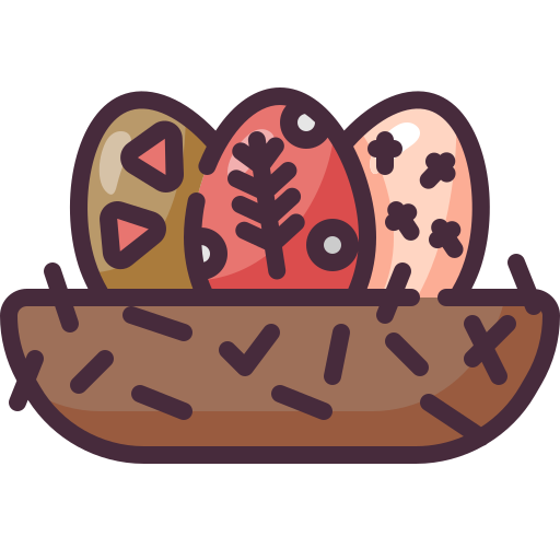 huevos de pascua icono gratis