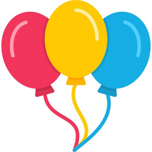 Des ballons - Icônes anniversaire et fête gratuites