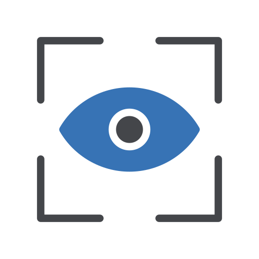 Eye scan Generic Blue icon