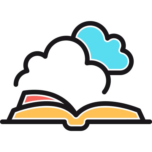 biblioteca en la nube icono gratis