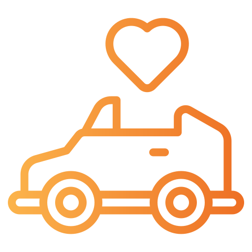 coche de bodas icono gratis