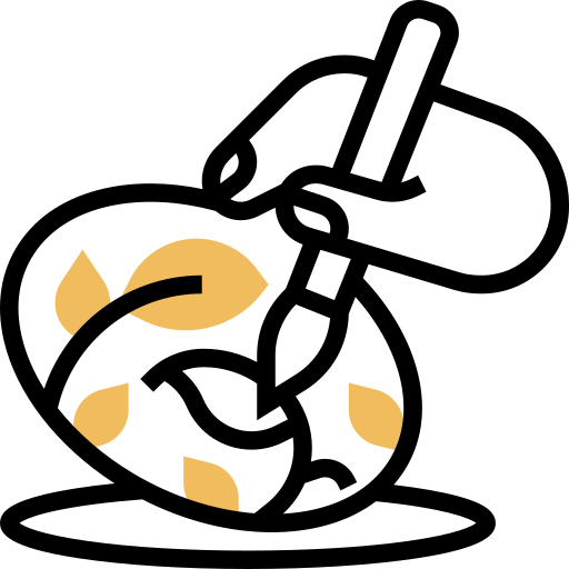 pintando huevo icono gratis