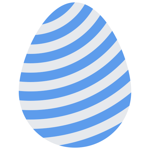 Easter egg Coloring Flat icon