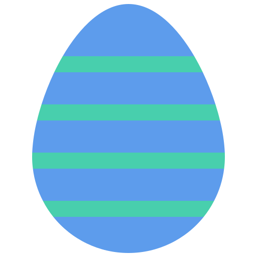 Easter egg Coloring Flat icon