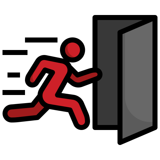 Fire exit Generic Outline Color icon