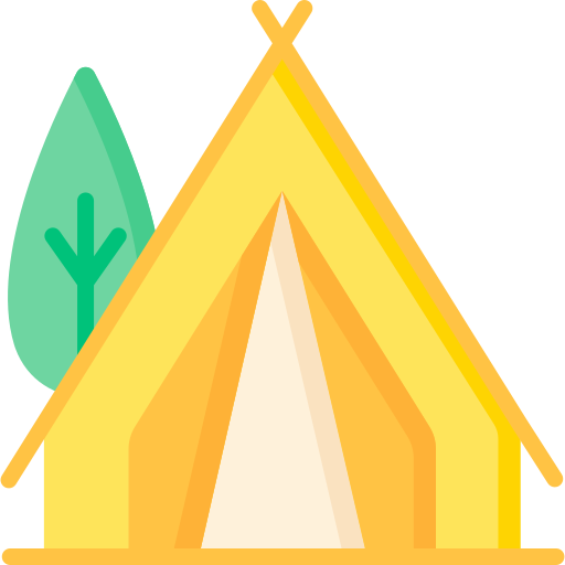 carpa para camping icono gratis