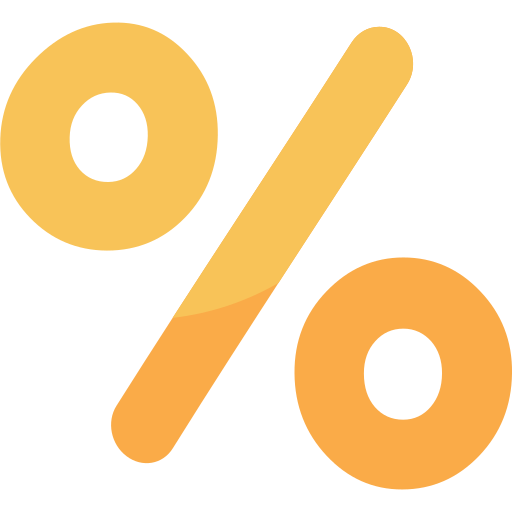 pour cent Icône gratuit
