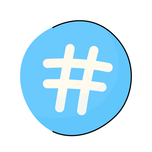 hashtag kostenlos Sticker