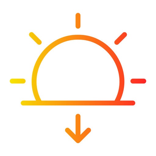 puesta de sol icono gratis