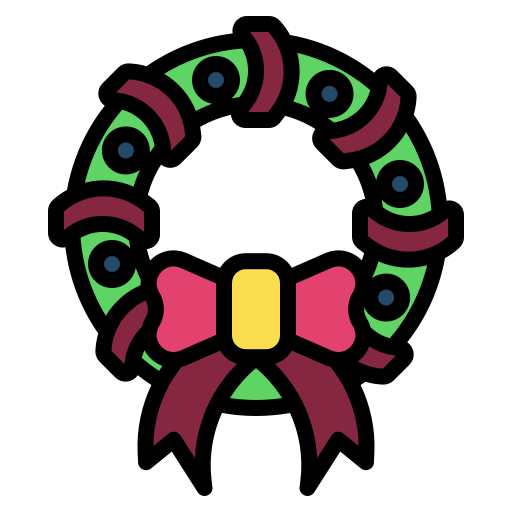 corona de navidad icono gratis