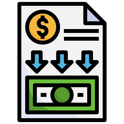 ventas bajas icono gratis