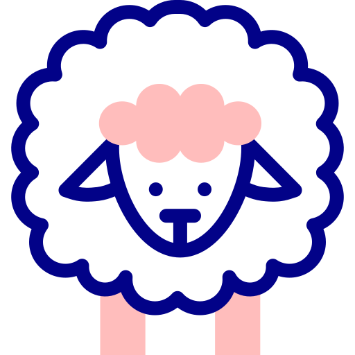 Sheep Detailed Mixed Lineal Color Icon