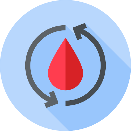 Blood circulation Flat Circular Flat icon