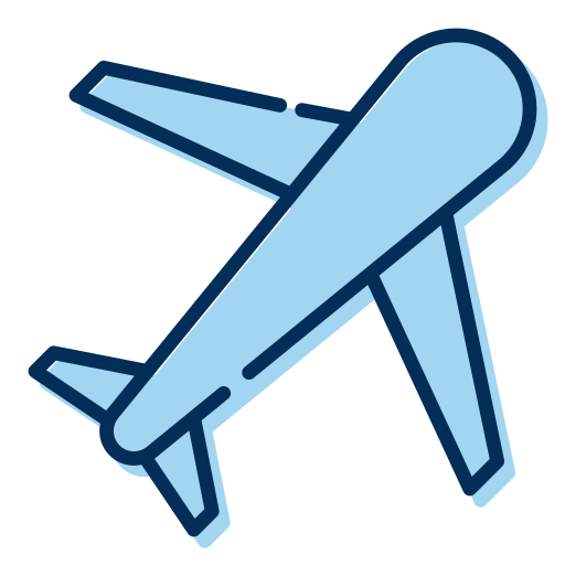 Plane Generic Blue icon