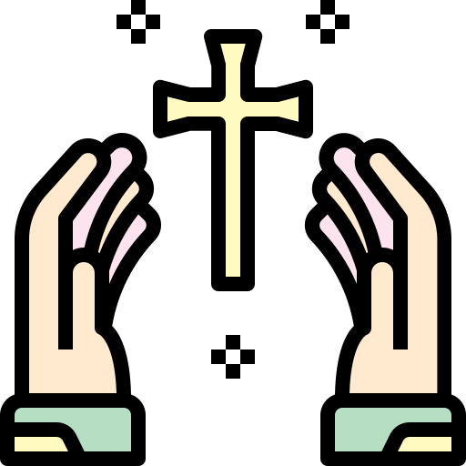 Pray Generic Outline Color icon