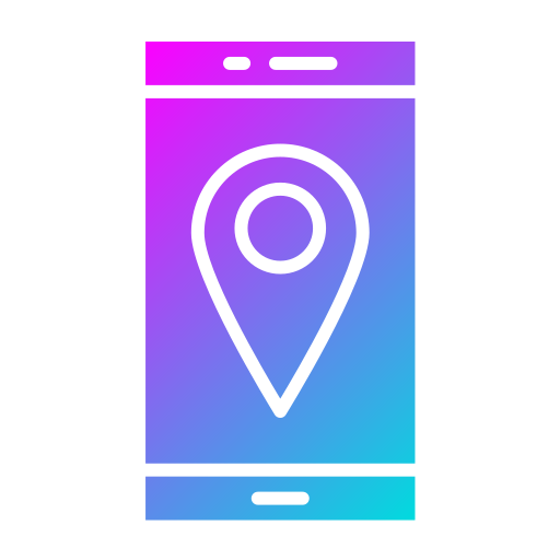 mapa móvil icono gratis