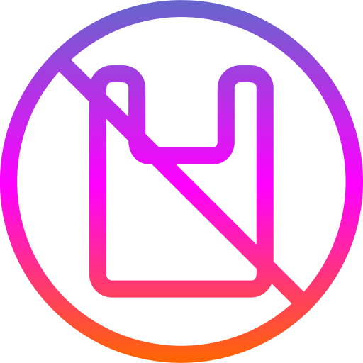 sin bolsas de plástico icono gratis