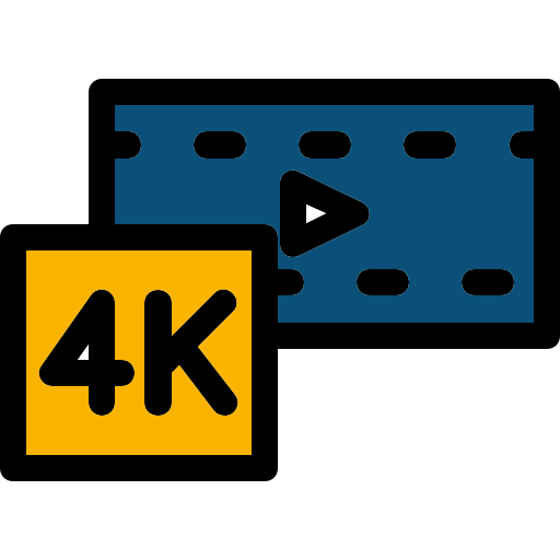 4k Icône gratuit 4k Icône gratuit